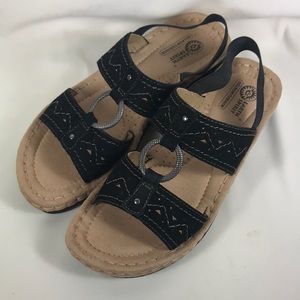 Earth spirit Black suede sandals, 8